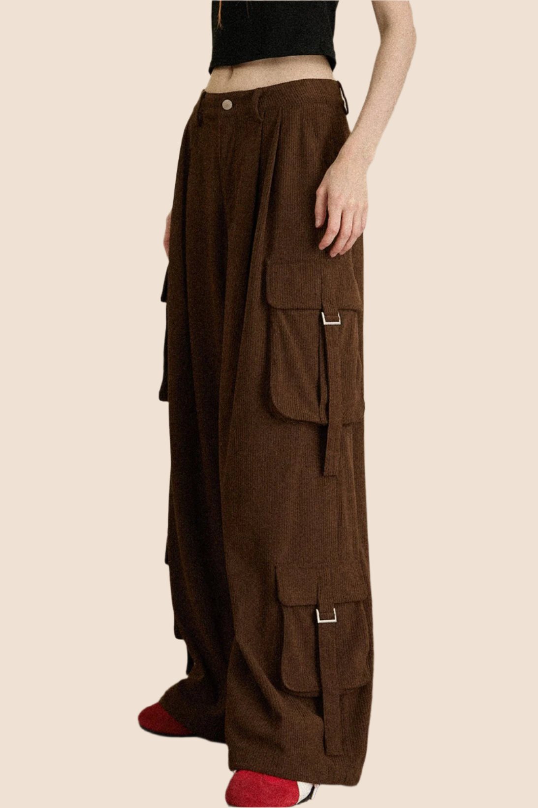 Loose Pleated Mop Pants