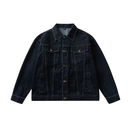 Classic Denim Lapel Jacket
