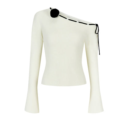 Rose Flower Knitted Top