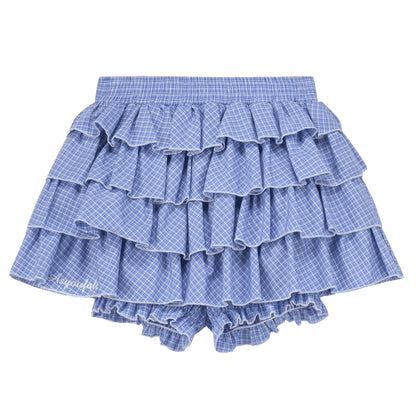 French Retro Check Culottes Set-Up