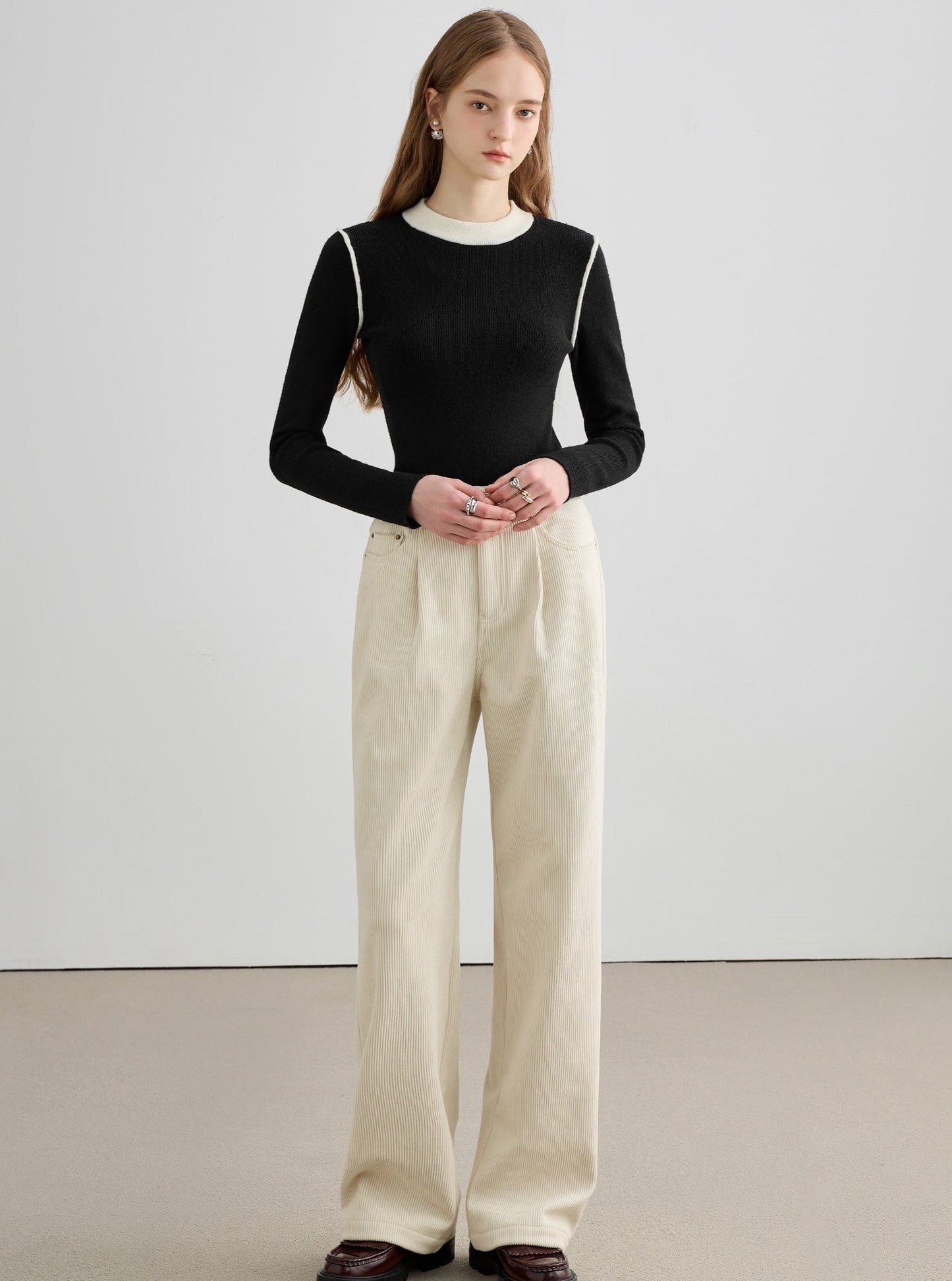 Thickened Loose Slim Straight Wide-leg Pants