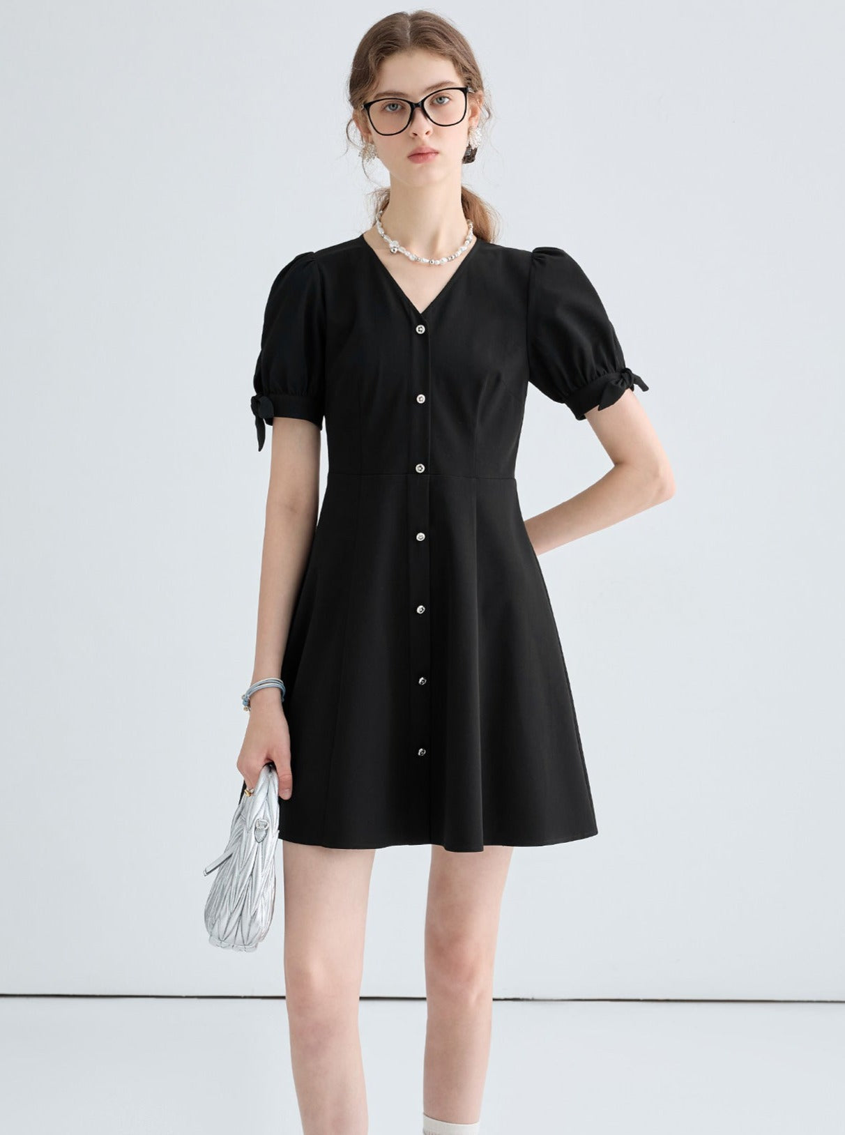 Slim Puff Sleeve Dress