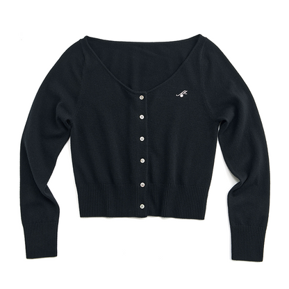 Color-Blocked Velvet Knit Cardigan