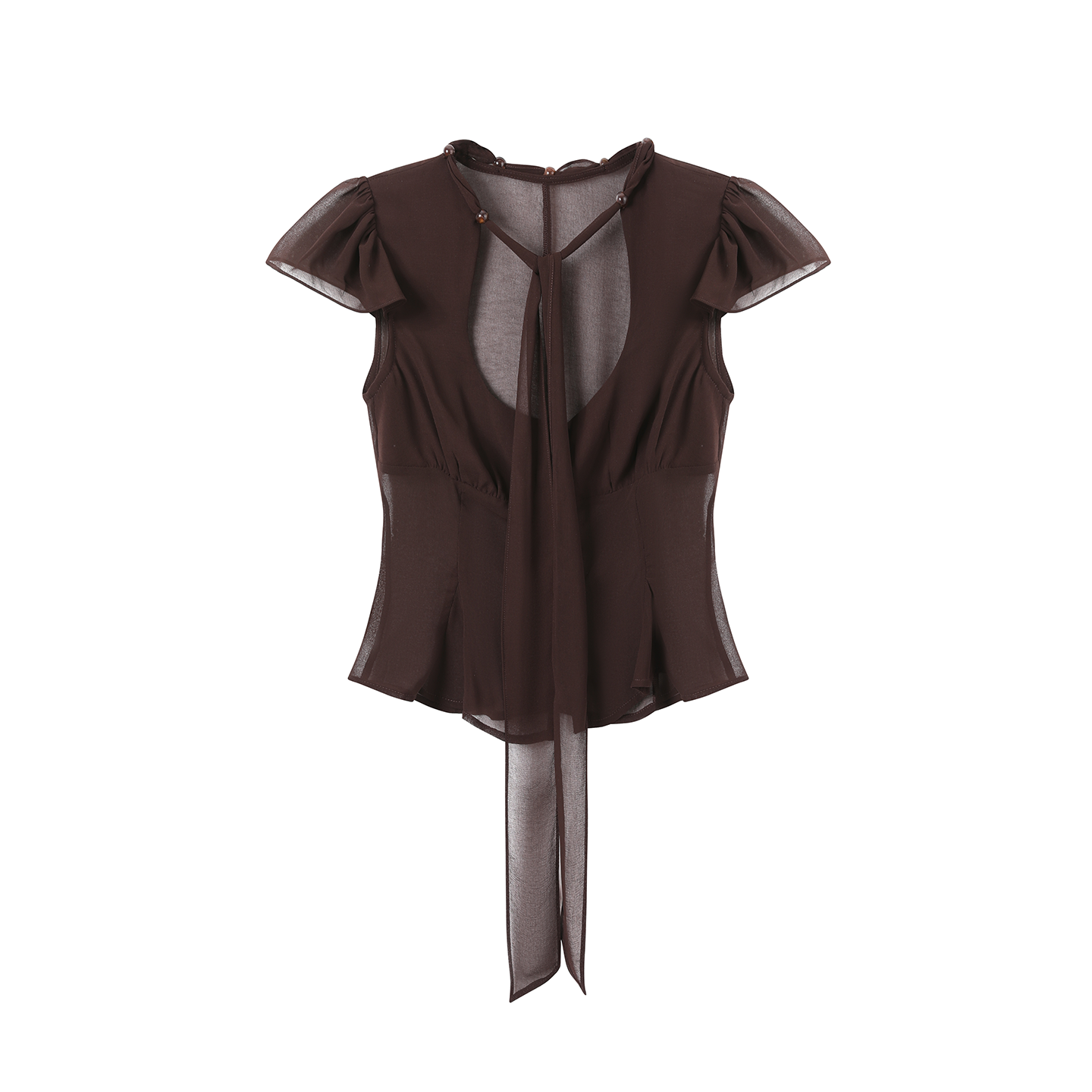 Lace-Up Waist Ruffled Skirt Set-Up