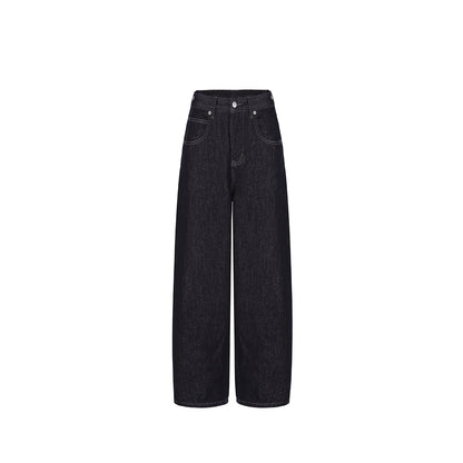 Winter Vintage Contrast Jeans Pants
