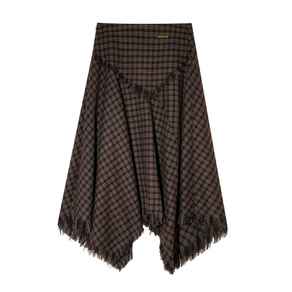 Retro Beaded Plaid Shirt Set-Up