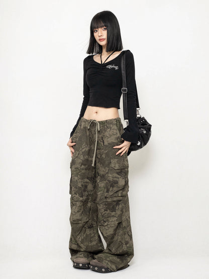 Retro Camouflage Cargo Pants