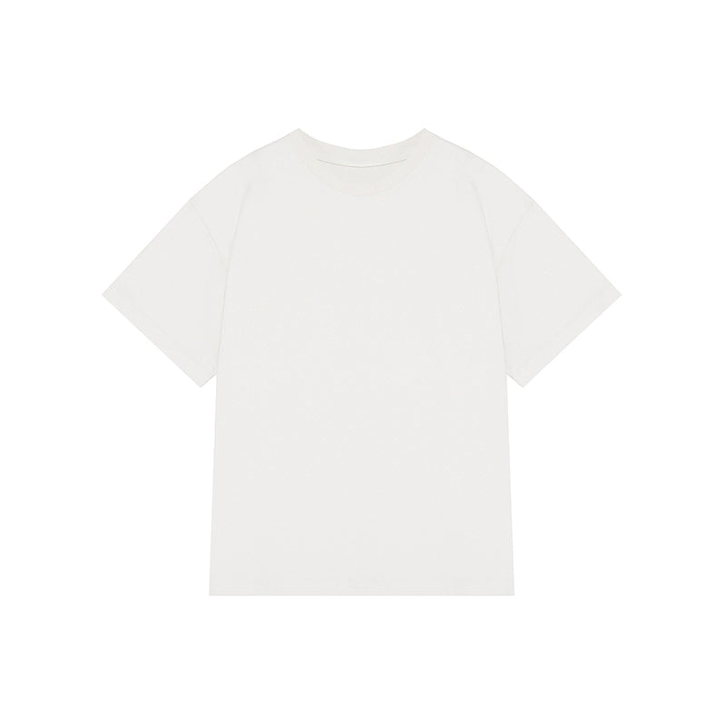 Simple Solid Color Crewneck T-shirt