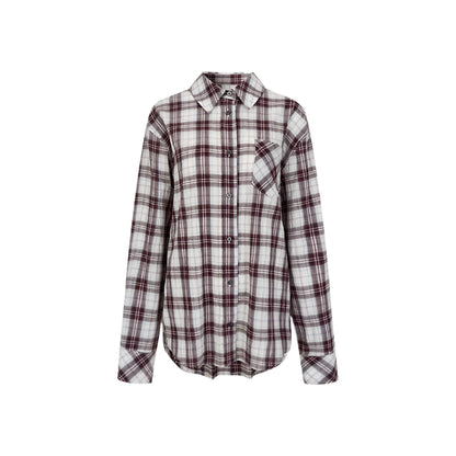 Plaid Fluffy Skirt & Shirt Set-Up