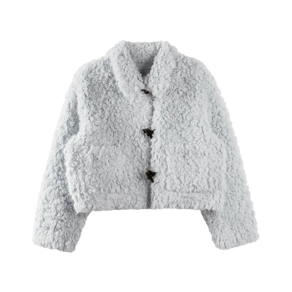 Lamb Wool Toggle Coat