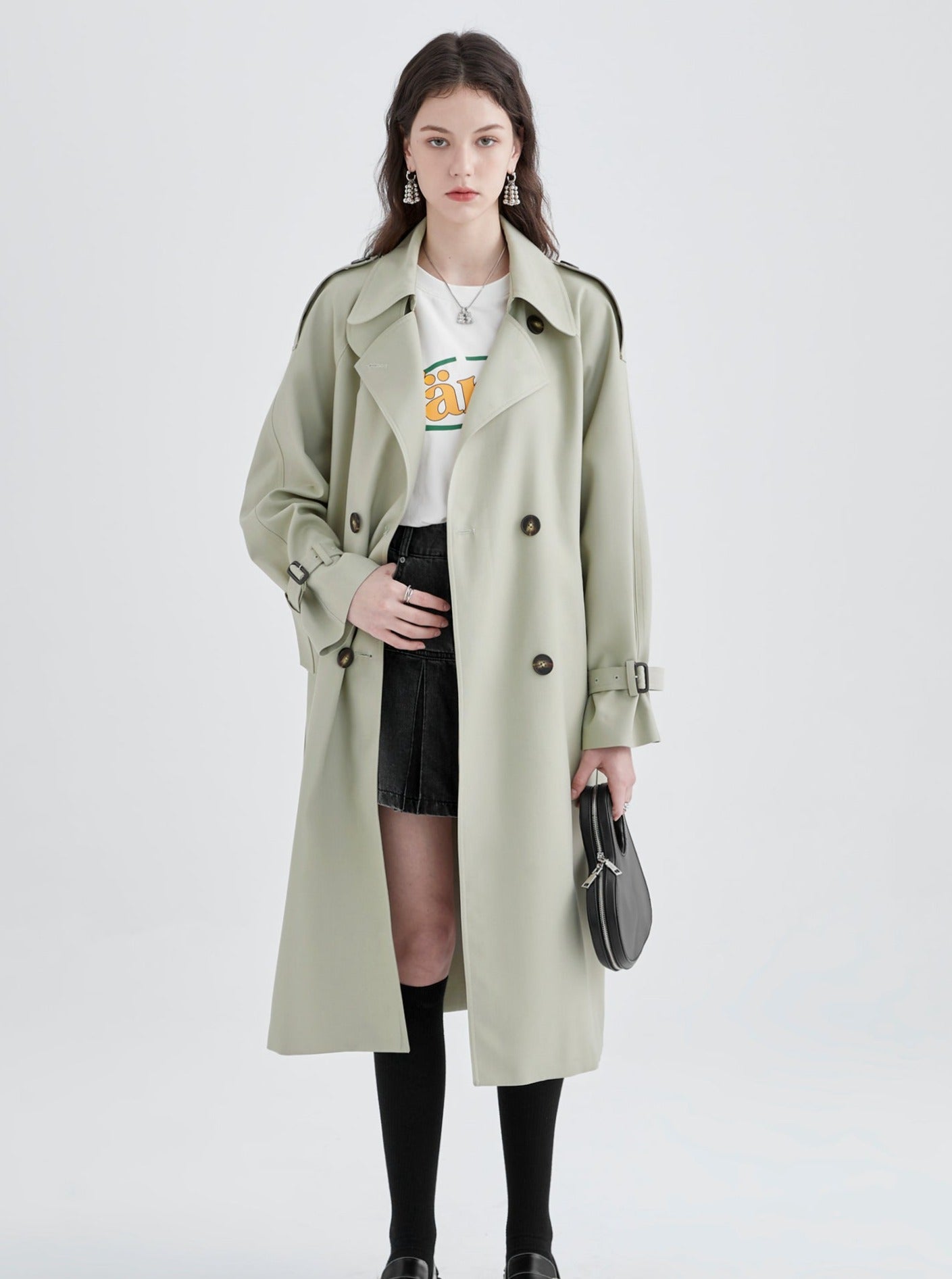 9% von der neuen Trenchcoat Frauen Herbst 2024 neue kleine Mann locker und dünn britischen Stil Midi Top