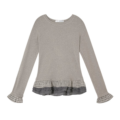 Velvet Wool Plaid Base Layer Top