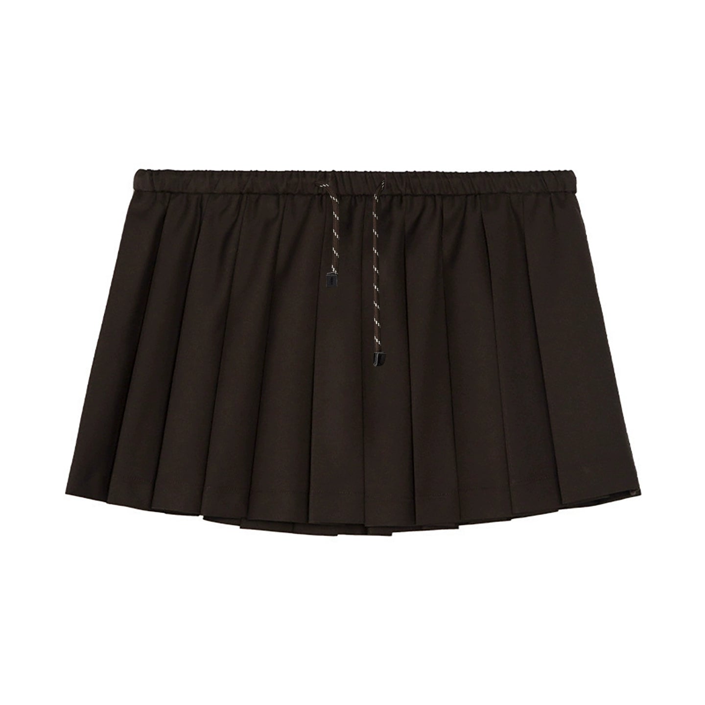Drawstring Pleated Skirt