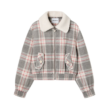 Plaid Patchwork Padded Jacket