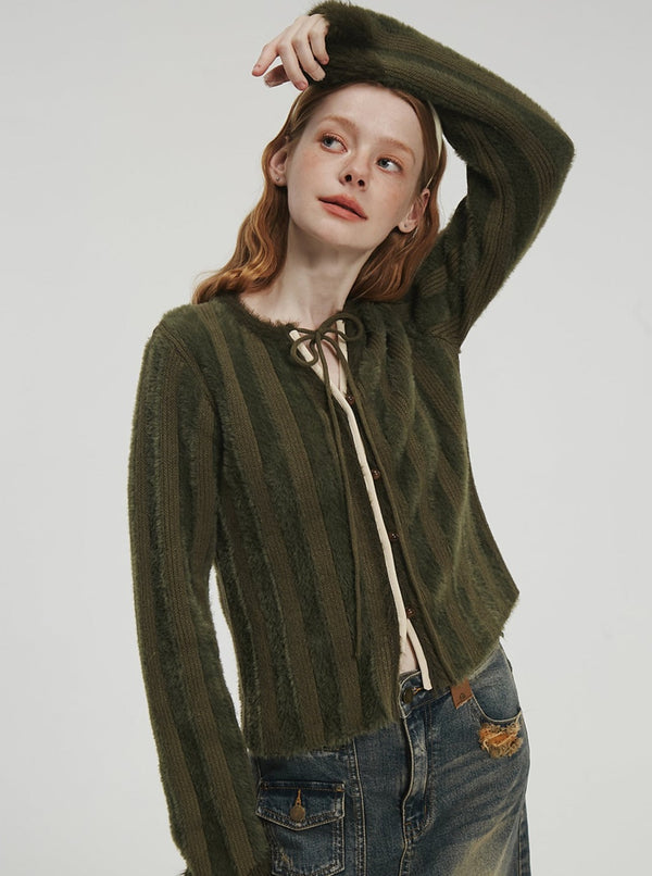 Imitation Mink Velvet Cardigan