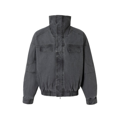 American Vintage Stand Collar Cargo Jacket