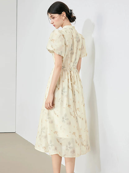 Chinese Style Stand-Up Collar Dress