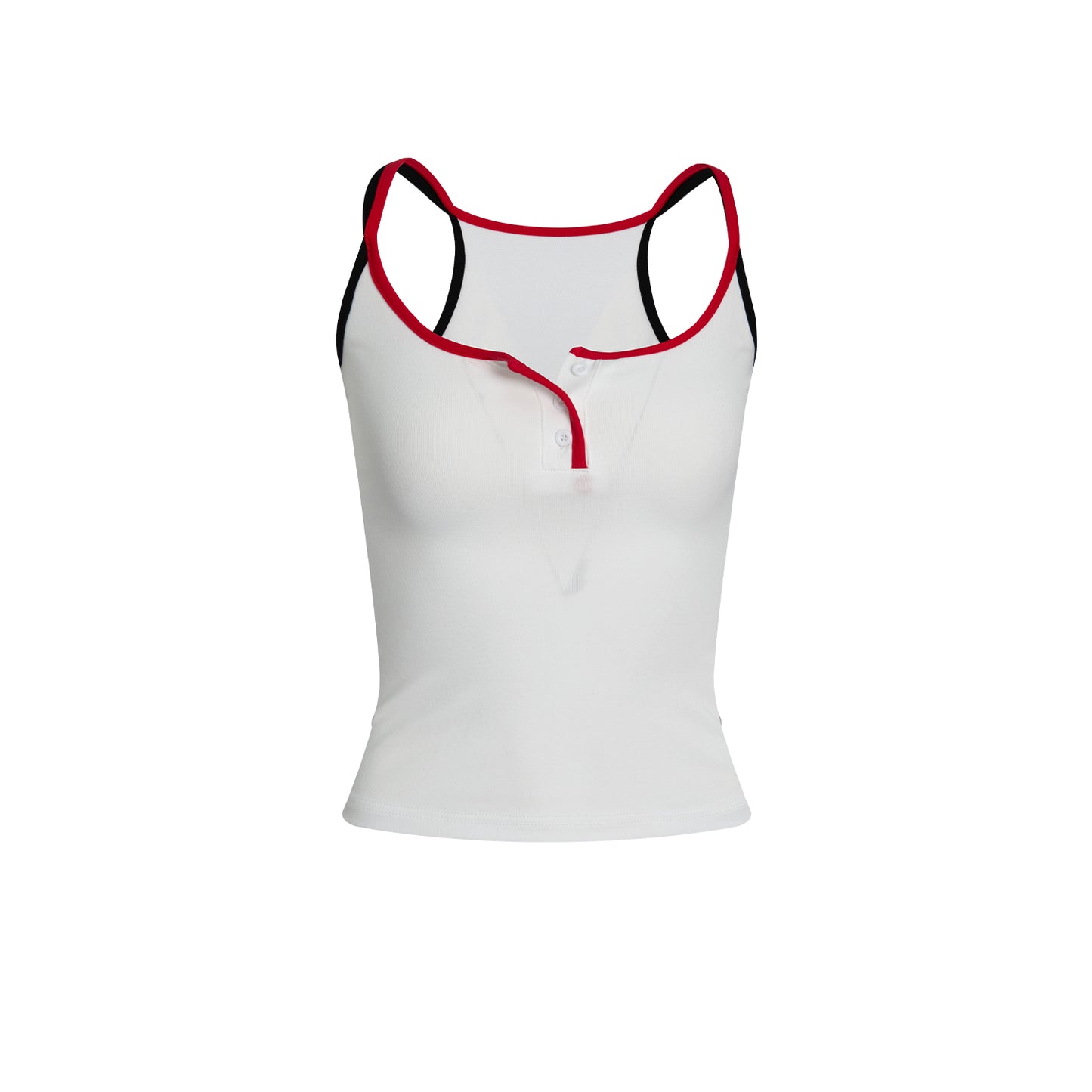 Tricolor Lace Slim Strap Top