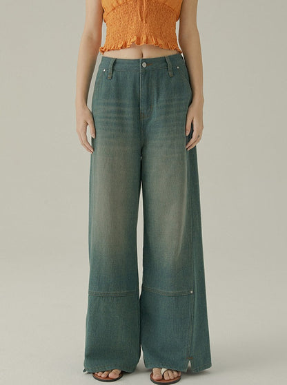 French Loose Balloon Denim Pants