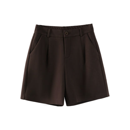 Retro Woolen Suit Shorts