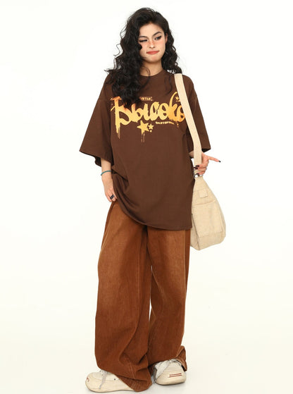 Brown Vintage Couple T-Shirt