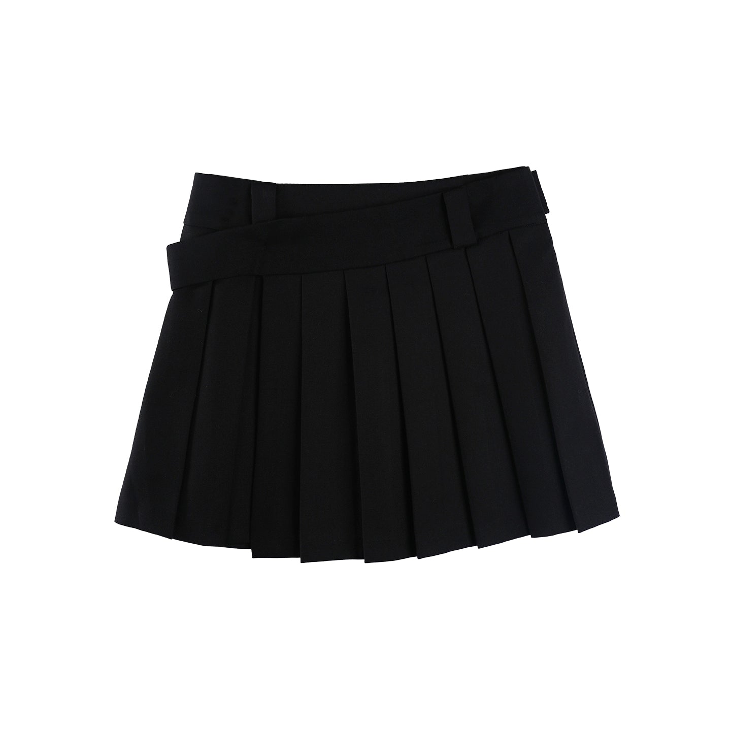 High-Waisted Pleated A-Line Skirt