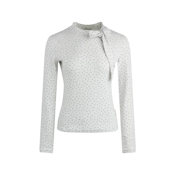 Tie-Neck Slim-Fit Blouse