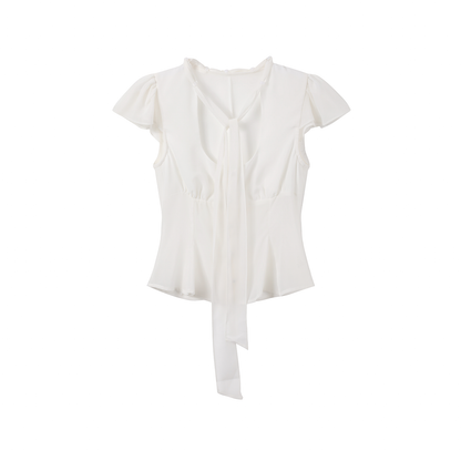 Lace-Up Waist Ruffled Skirt Set-Up