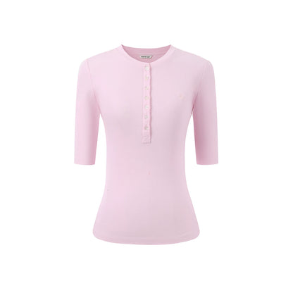 Versatile Slim-Fit Henley Top