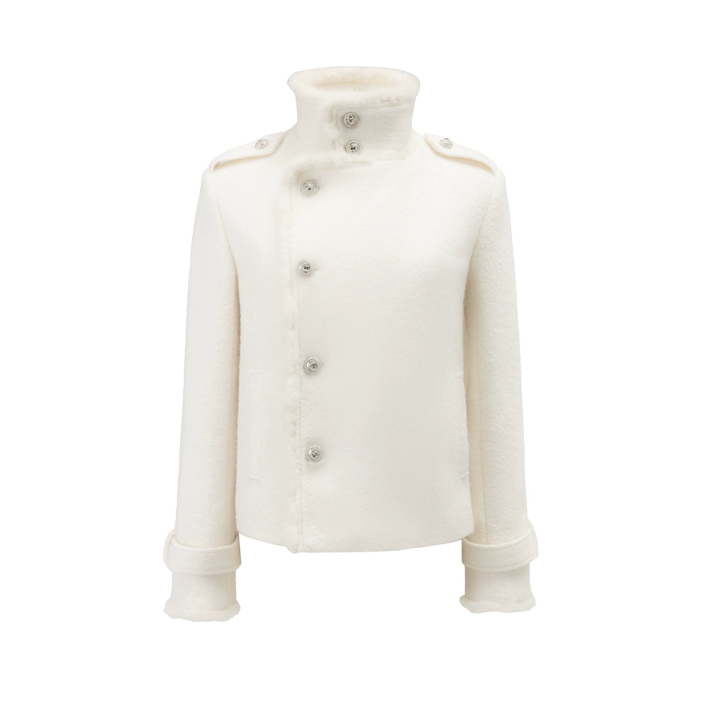 Exquisite Woolen Cropped Jacket Set-Up