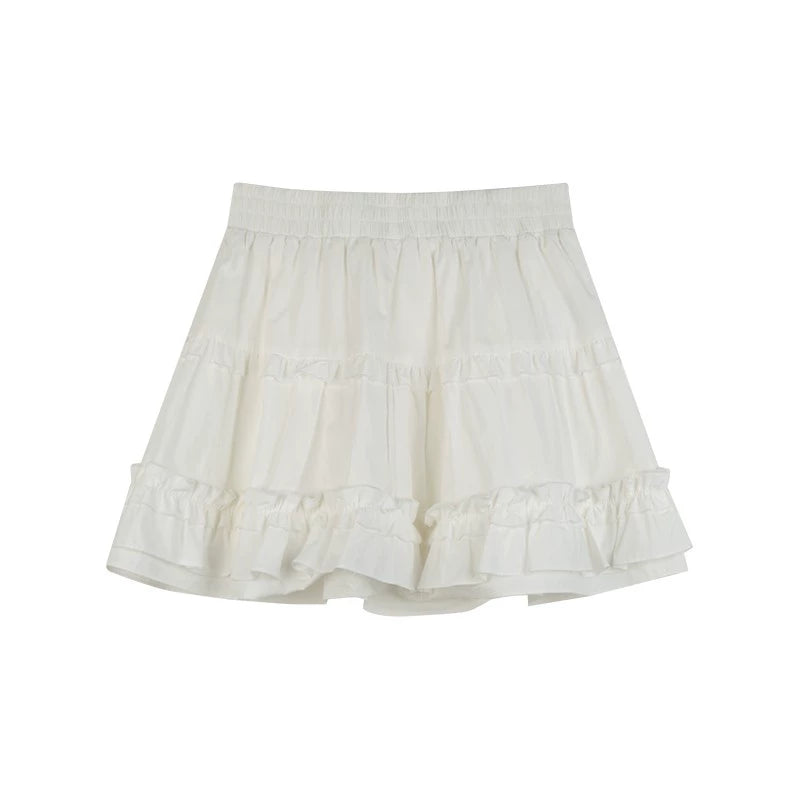 White Lace Design Cake Skirt