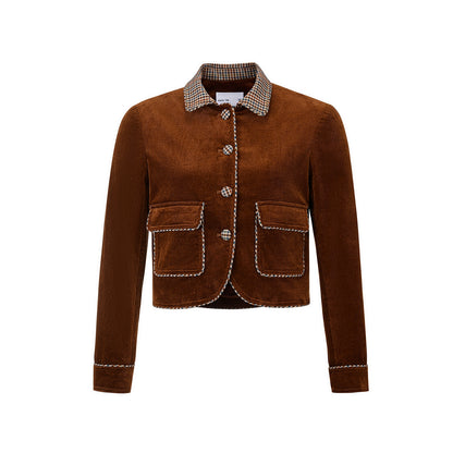 Corduroy Cardigan Suit Top Set-Up