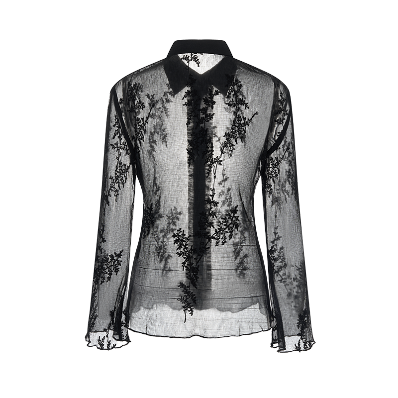 French Lace Long Sleeve Shirt
