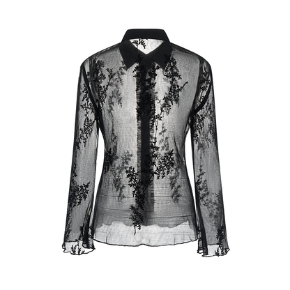French Lace Long Sleeve Shirt