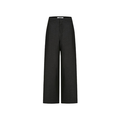 Sophisticated Double-Waistband Suit Pants