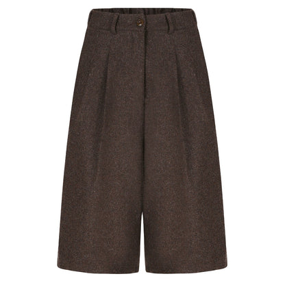 Woolen Cropped Suit Pants