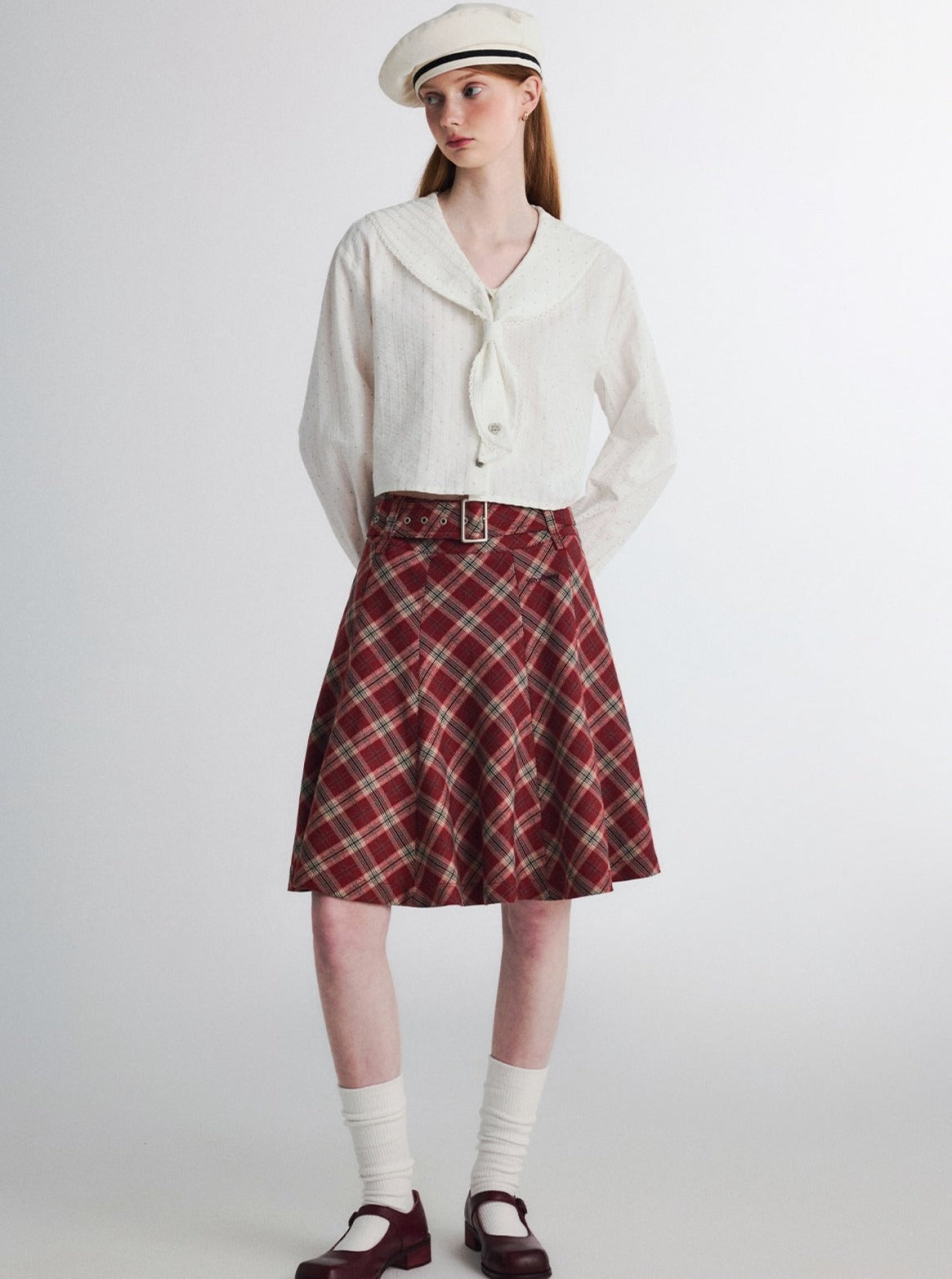 Retro Academy Checked Skirt