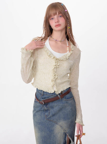 Sunscreen Knitted Cardigan Top