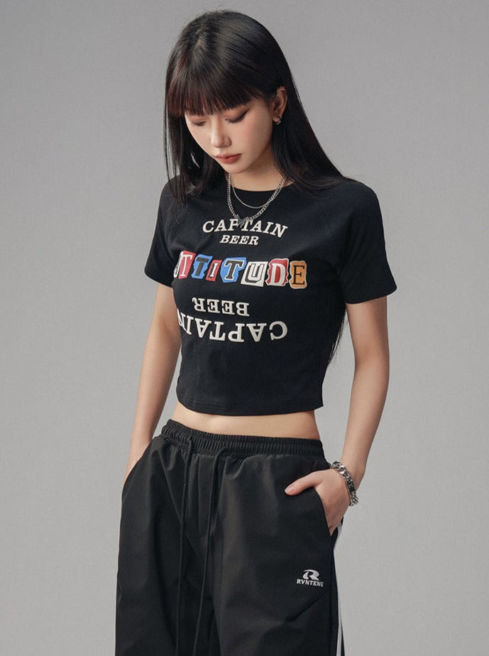 Amerikanisches Retro Slim Street Short T-Shirt