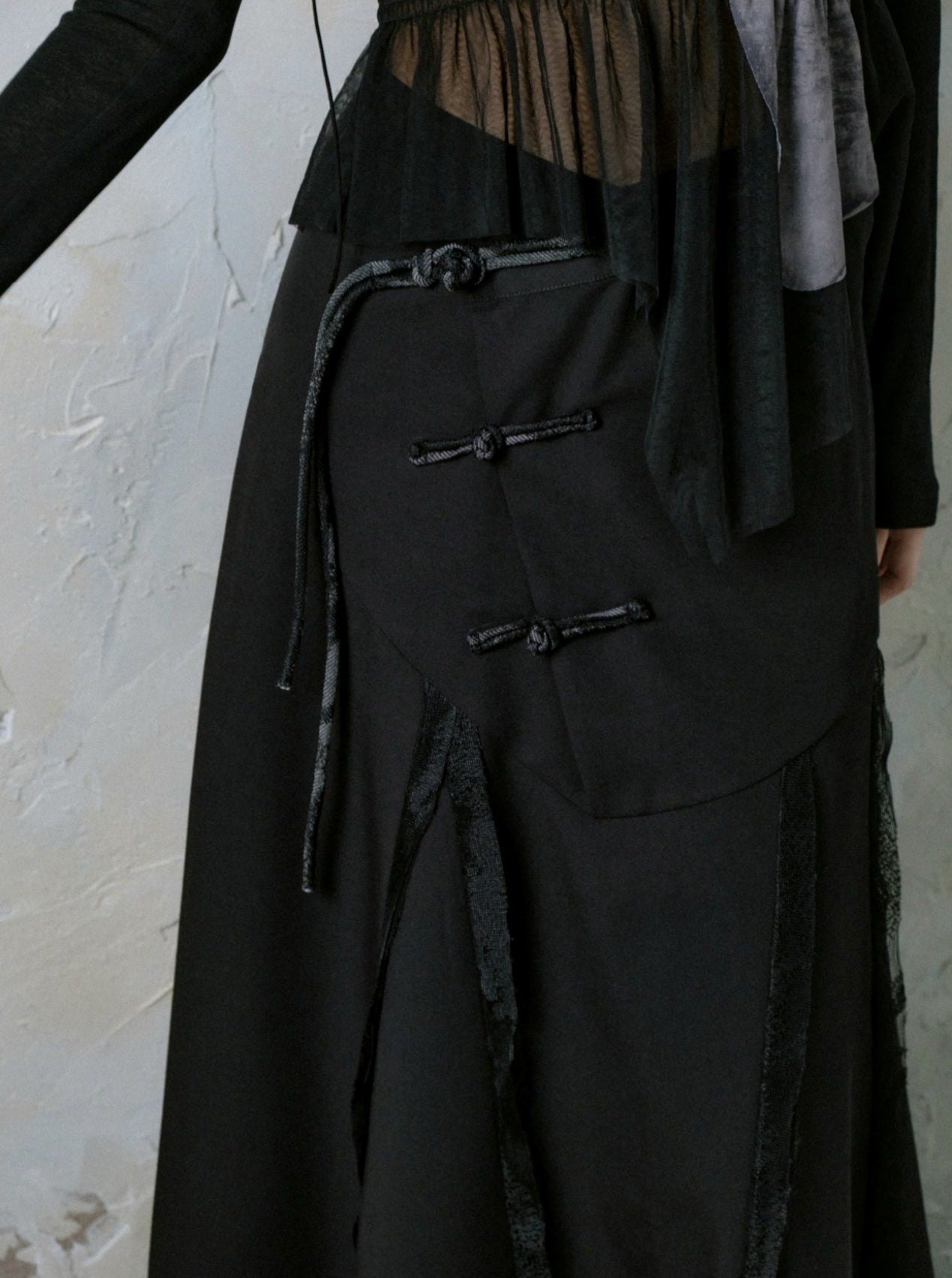 Chinese A-line long skirt