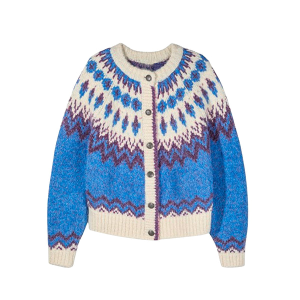 Alpaca Wool Fair Isle Jacquard Sweater