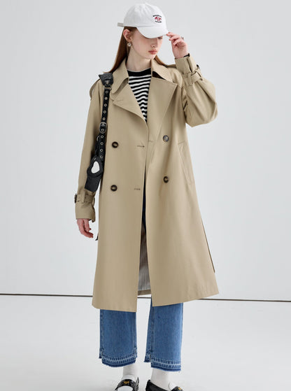 9% von der neuen Trenchcoat Frauen Herbst 2024 neue kleine Mann locker und dünn britischen Stil Midi Top