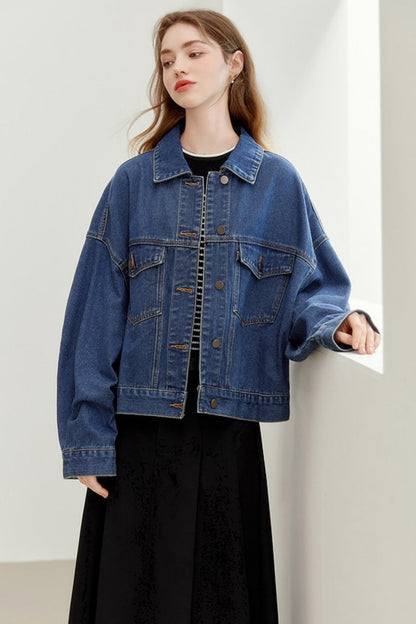 Vintage Cropped Denim Jacket