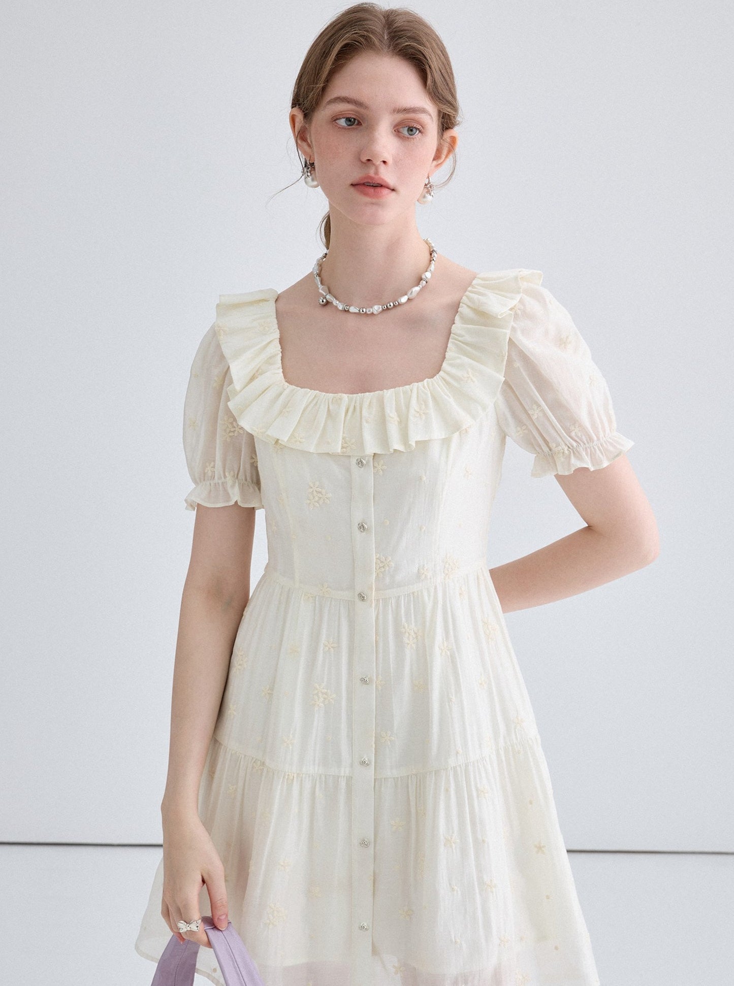 Short Sleeve Lace Tea Dress