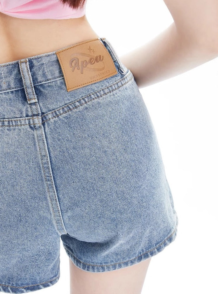 denim super shorts pants