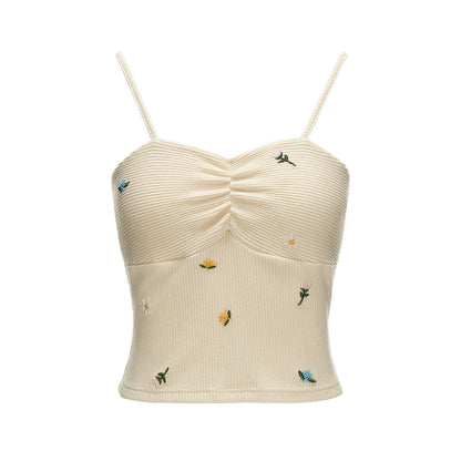 Flower Embroidery Camisole Top