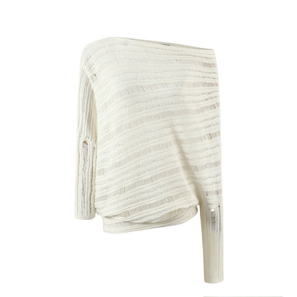 One-Shoulder Knitted Sweater