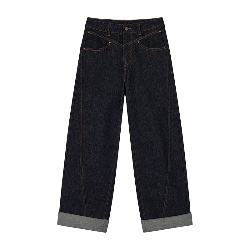 Lockere Cuffed Jeans Set-Up 