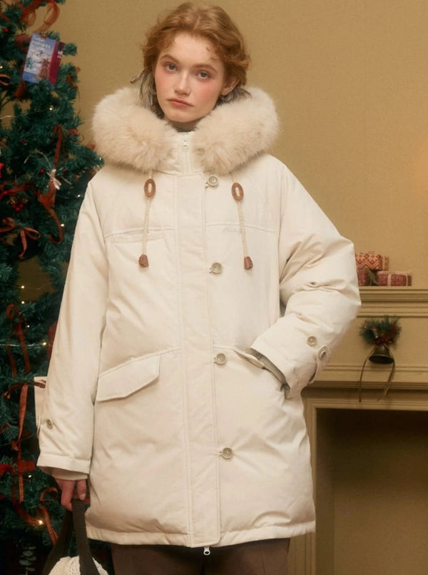 Midi Fur Collar Jacket