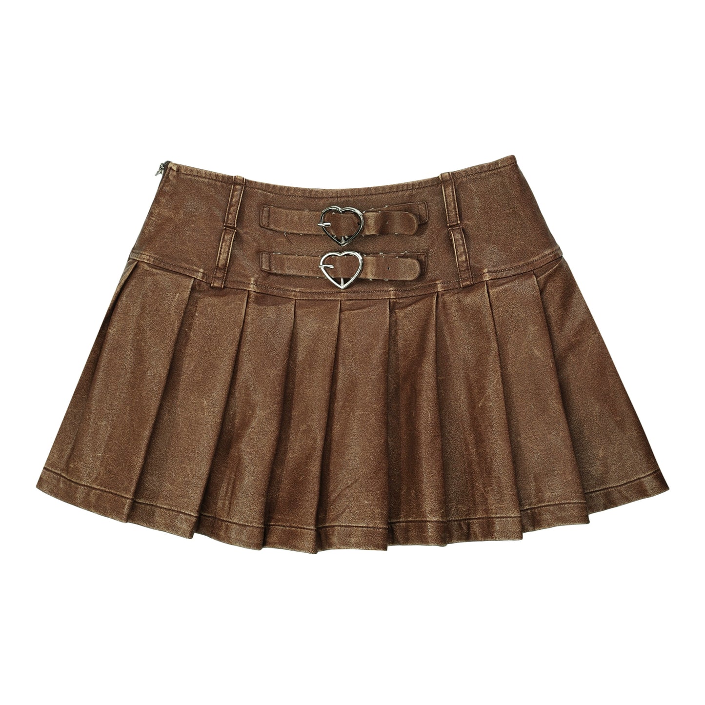 Maillard Leather A-Line Sweet Skirt